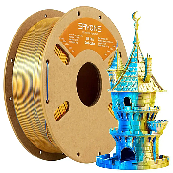 Пластик Eryone PLA Silk Dual Gold&Blue Золотой/Голубой Ø1,75мм Вес: 1 кг
