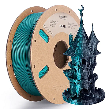 Пластик Eryone PLA Silk Dual Emerald Green&Black Изумрудно-зеленый/Черный Ø1,75мм Вес: 1 кг