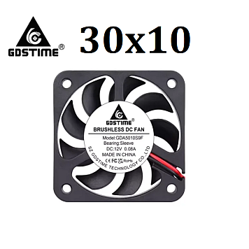 Вентилятор (кулер) 30*10 24В/12В GDA3010, Bearing-Втулка, GDSTime для 3D принтера