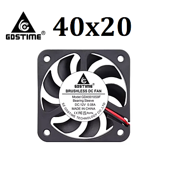 Вентилятор (кулер) 40*20 24В/12В GDA4020, Bearing-Втулка, GDSTime для 3D принтера