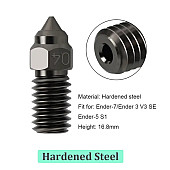 Сопло Hhiddo 0,4 мм из закаленной стали для 3D-принтеров Ender-7/Ender-3 V3 SE/Ender-5 S1