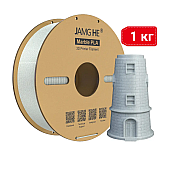 Пластик JAMG HE PLA Marble white Мраморный белый Ø1,75мм Вес: 1 кг