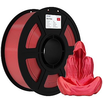 Пластик JAMG HE PLA Silk Traffic Red Насыщенно-красный Ø1,75мм Вес: 1 кг