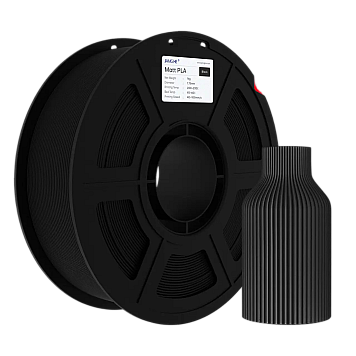 Пластик JAMG HE Matt PLA+ Marcaron PLA+ Matte black Черный матовый Ø1,75мм Вес: 1 кг