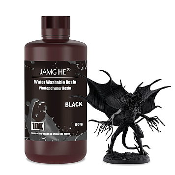 JAMG HE Water washable resin 1кг, фотополимерная смола, черный