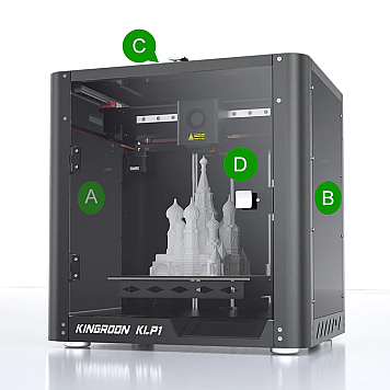 Акриловые двери и панели для 3D принтера Kingroon KLP1