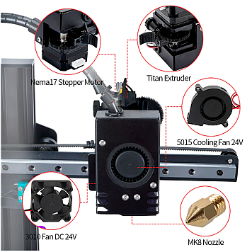 Экструдер для 3D принтера Kingroon KP3S / KP3S Pro / KP3S Pro S1-2