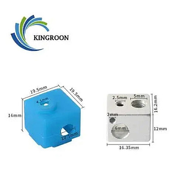 Нагревательный блок Kingroon V5 + силиконовый носок