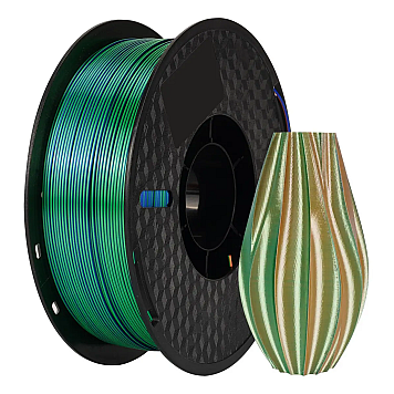 Пластик KINGROON PLA Silk Tri-Color Blue Green Orange Синий-Зеленый-Оранжевый Ø1,75мм Вес: 1 кг