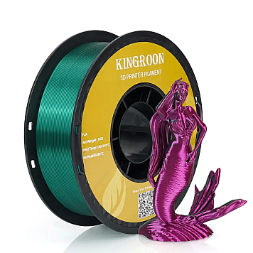 Пластик KINGROON PLA Silk Dual-Color Red Green Красный-Зеленый Ø1,75мм Вес: 1 кг
