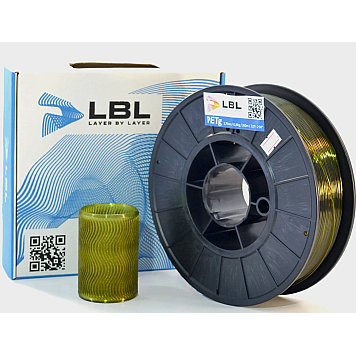 Пластик LBL CoPET (PETG) Бутылочный (прозрачный) Ø1,75мм, 260 метров Вес: 0.8 кг