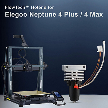FlowTech™ Хотенд для 3D принтера Elegoo Neptune 4 Plus/4 Max