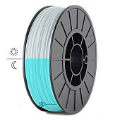 Пластик MonoFilament PLA Фосфоресцентный Голубой Ø1,75мм Вес: 0,75кг