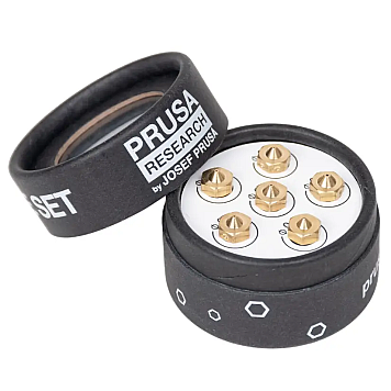 Комплект сопел Prusa Nozzle V6 Set (6pcs) — 0.25mm, 0.4mm, 0.6mm brass для 3D принтера MK2/MK2.5/MK3/MINI, Латунь 