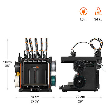 3D принтер Prusa XL+ с 5 головами-1