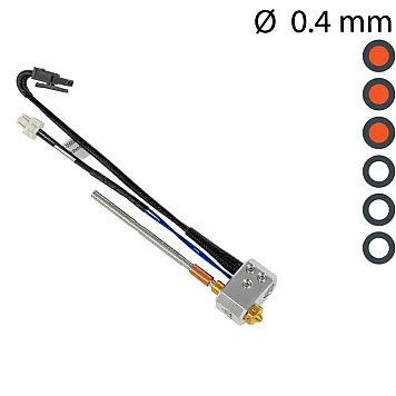 Хотенд для 3D принтера NEXTRUDER HOTEND BRASS - 0.4 MM, PRUSA