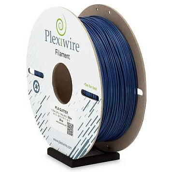 Пластик Plexiwire PLA GLITTER для 3D принтера 1.75мм 1.185кг 400м, синий