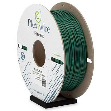 Пластик Plexiwire PLA GLITTER для 3D принтера 1.75мм 1.185кг 400м, зеленый