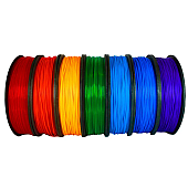 Пластик PLA Pochatok Filament Набор 7в1 Красный, Оранжевый, Желтый, Зеленый, Голубой, Синий, Темно-синий Ø1,75мм Вес: по 0,75кг