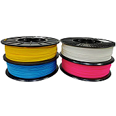 Пластик PLA Pochatok Filament Набор 4в1 Желтый, Голубой, Розовый, Белый Ø1,75мм Вес: по 0,75кг