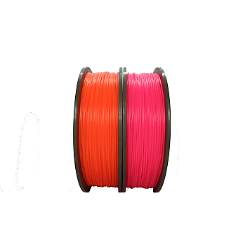 PLA Набор 2 в 1 Оранжевый и Розовый флуоресцентный Pochatok Filament Ø1,75мм Вес: 0,75кг