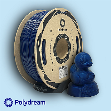 Пластик PETG Polydream Сапфирно-синий полупрозрачный Ø1,75мм Вес: 1.2 кг