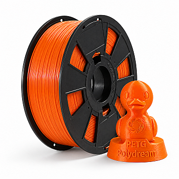 Пластик PETG Polydream Оранжевый полупрозрачный Ø1,75мм Вес: 0.6 кг