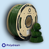 Пластик PLA Polydream Хромовый зеленый (хаки) Ø1,75мм Вес: 3 кг