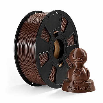 Пластик PETG Polydream Шоколадно-коричневый Ø1,75мм Вес: 0.6 кг