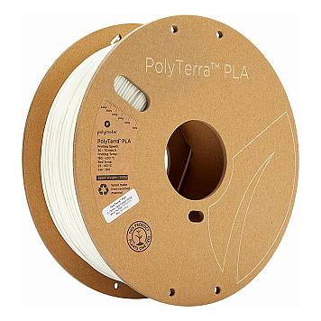 Пластик PLA Polymaker PolyTerra Cotton White (белый хлопок) Ø1,75мм Вес: 1кг