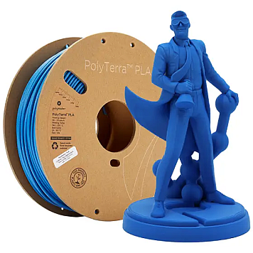 Пластик Polymaker PolyTerra PLA Голубой Sapphire Blue Ø1,75 мм Вес: 1 кг
