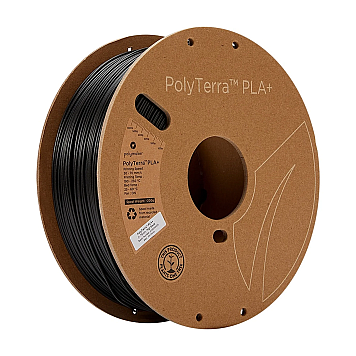 Пластик PLA PLus Polymaker PolyTerra Черный Ø1,75мм Вес: 1кг