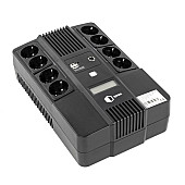 ИБП (UPS) линейно-интерактивный Qube AIO 1050, 1050VA/600W, LCD, 8 x Schuko, RJ-45, USB