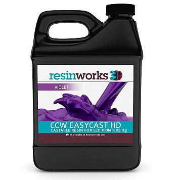 Фотополимерная смола Resinworks CCW EasyCast HD LCD – Violet (Фиолетовая) 0,5кг