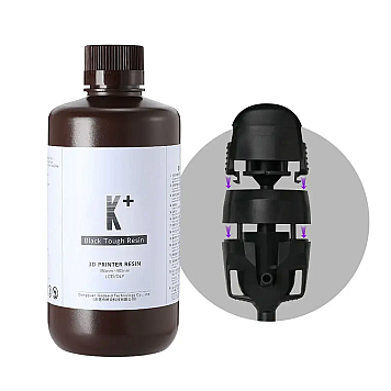 RESIONE K+ Black Tough ABS-Like Черная 1кг фотополимерная смола 
