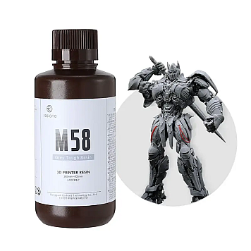 RESIONE M58 Gray (Серая) Tough ABS Like 1кг фотополимерная смола  