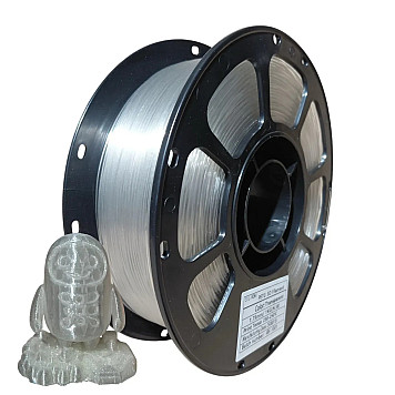 Пластик SILIKONI PETG Transparent / Прозрачный Ø1,75 мм, Вес: 1 кг