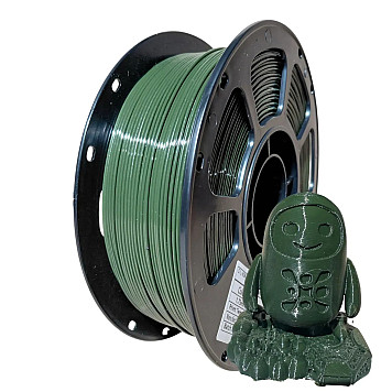 Пластик SILIKONI PETG Dark Green / Тёмно-зелёный Ø1,75 мм, Вес: 1 кг