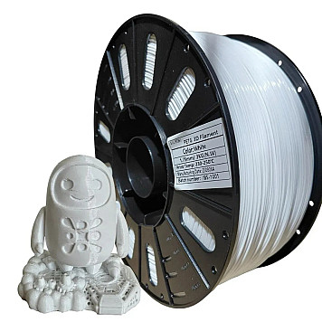 Пластик SILIKONI PETG White / Белый Ø1,75 мм, Вес: 3 кг