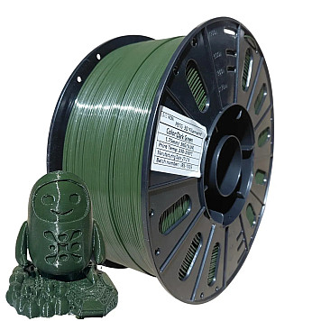 Пластик SILIKONI PETG Dark Green / Тёмно-зелёный Ø1,75 мм, Вес: 3 кг