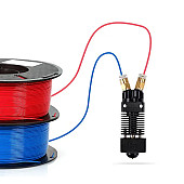 Хотенд SINGRLIGOD для 3д принтера с двумя филаментами Ender-3, CR-10 с радиатором и силиконовым чехлом