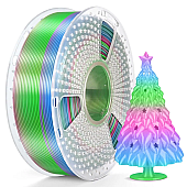 Пластик SUNLU PLA+ Silk Rainbow Радужный Ø1,75мм Вес: 1 кг