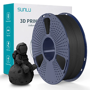 Пластик SUNLU PLA Matte Black Черный матовый Ø1,75мм Вес: 1 кг