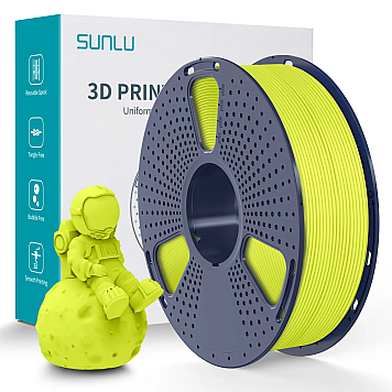 Пластик SUNLU PLA Matte Bright Yellow Ярко-желтый матовый Ø1,75мм Вес: 1 кг