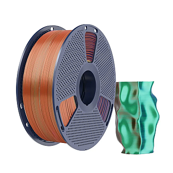 Пластик SUNLU Tri Color Silk PLA+ Оранжевый-Синий-Зеленый Ø1,75мм Вес: 1 кг