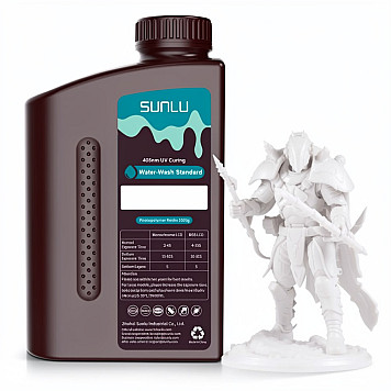Фотополимерная смола SUNLU Water-Wash Standard Resin White / Белая 1 кг