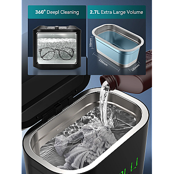 Ультразвуковой очиститель SUNLU Ultrasonic Cleaner 2.7L with Multi-Speed Options and Time Control-4