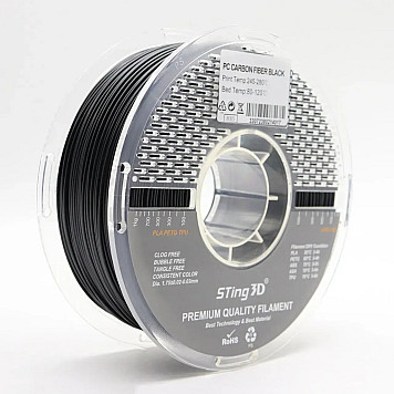 Пластик Sting PС-CF Чёрный Ø1,75 мм, Вес: 1 кг