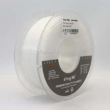 Пластик Sting 3D PLA Pro Прозрачный Ø1,75 мм Вес: 1 кг