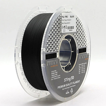 Пластик Sting 3D PLA Pro Чёрный Ø1,75 мм Вес: 1 кг